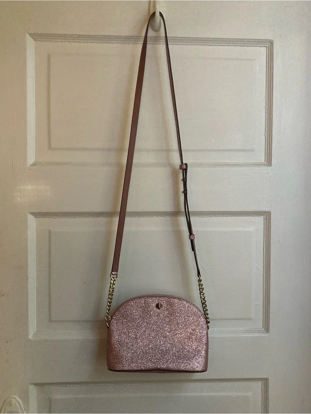 NWOT Kate Spade Glitter Pastel Pink Crossbody Shoulder Bag